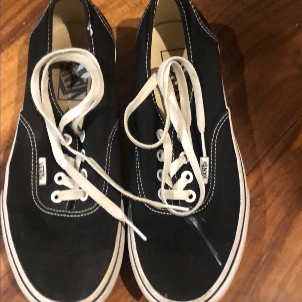 Black and white vans